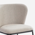 Lasta Modern Design Dining Chair with Black Legs and Fabric Upholstery Choice Of