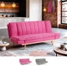 Skata 2-Seater Velvet Fabric Sofa Bed with Reclining Backrest Promotion