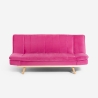 Skata 2-Seater Velvet Fabric Sofa Bed with Reclining Backrest On Sale
