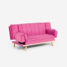 Skata 2-Seater Velvet Fabric Sofa Bed with Reclining Backrest Sale
