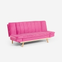 Skata 2-Seater Velvet Fabric Sofa Bed with Reclining Backrest Offers