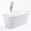Arbe Oval-Shaped Resin Freestanding Bathtub On Sale