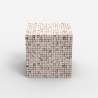 Contemporary Square Coffee Table in Inlaid Wood Manju Discounts