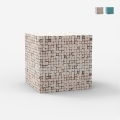 Contemporary Square Coffee Table in Inlaid Wood Manju Promotion