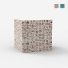 Contemporary Square Coffee Table in Inlaid Wood Manju Promotion