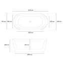 Arbe Oval-Shaped Resin Freestanding Bathtub Sale