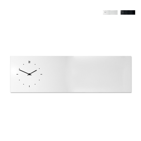 Horizontal magnetic blackboard wall clock modern design Lavagna Promotion