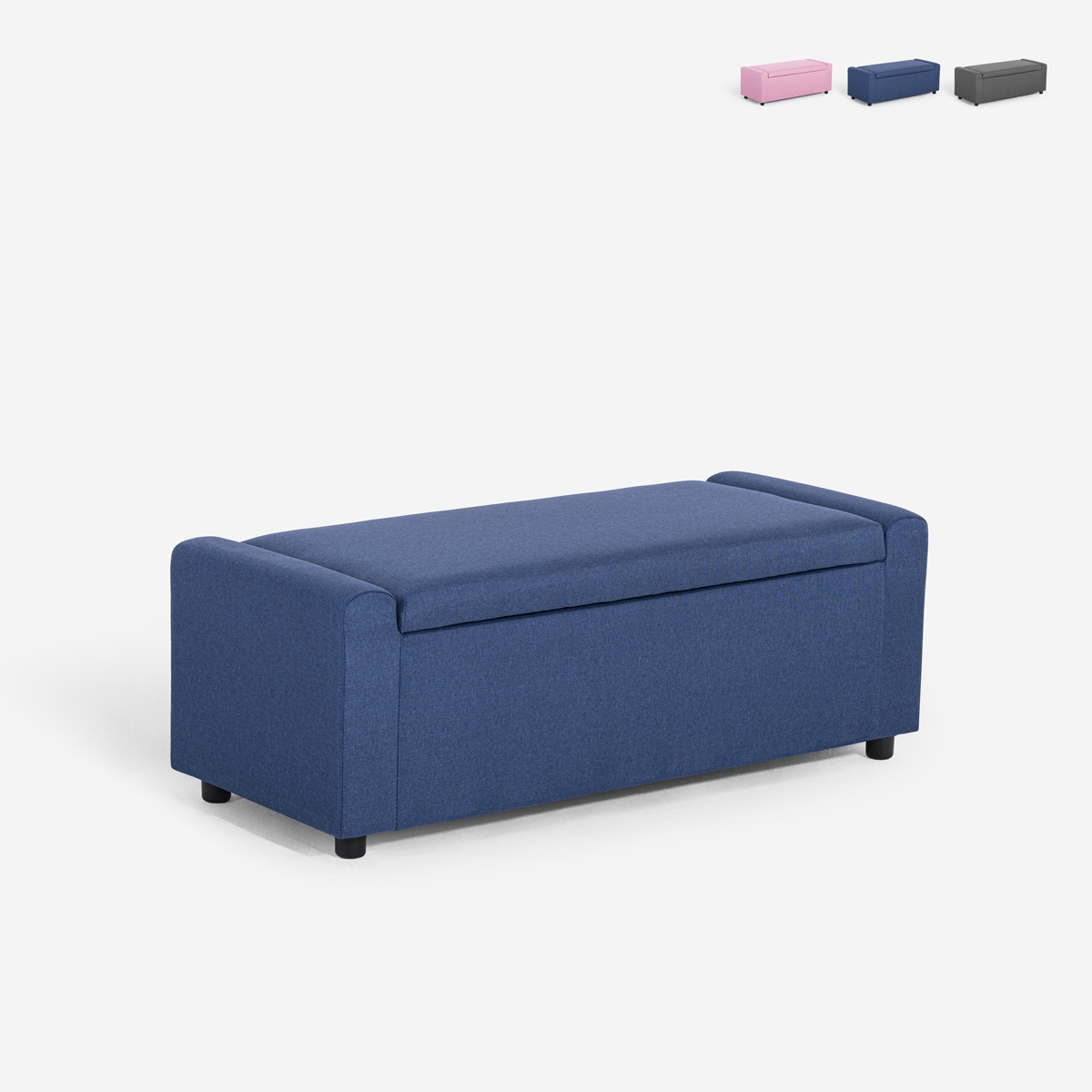 Fabric Storage Bench for Bedroom Entryway Merak