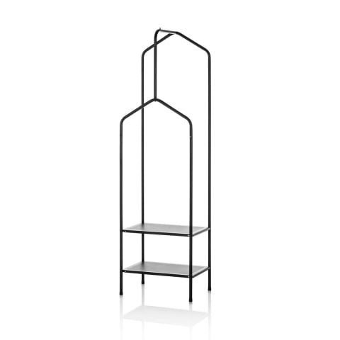 Metal clothes stand black modern space-saving design Caleb Promotion