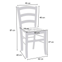 Stock 20 Dining chair wooden for kitchen pub Paesana 