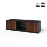 Modern TV Stand with Fluted Front Doors 150x50x45cm Budapest Promotion