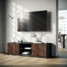 Modern TV Stand with Fluted Front Doors 150x50x45cm Budapest On Sale