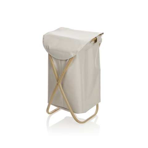 Kim Wooden and Fabric Laundry Basket Promotion