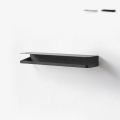 Reversible Wall Shelf in Matte Metal, Modern Design Ryo Promotion