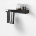 Reversible Wall Shelf in Matte Metal, Modern Design Ryo On Sale
