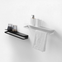 Reversible Wall Shelf in Matte Metal, Modern Design Ryo Price