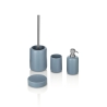 Skylar 4-Piece Matte Blue Ceramic Bathroom Accessory Set Promotion