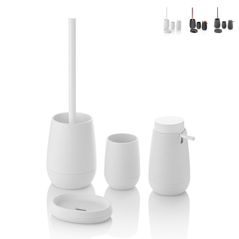 Bathroom set dispenser glass soap dish and toilet brush Trendy Promotion