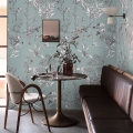 Elegant Floral Leaf Wallpaper for Bedroom Promotion