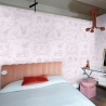 Victorian Pink Floral and Animal Wallpaper for Kids' Room Sale