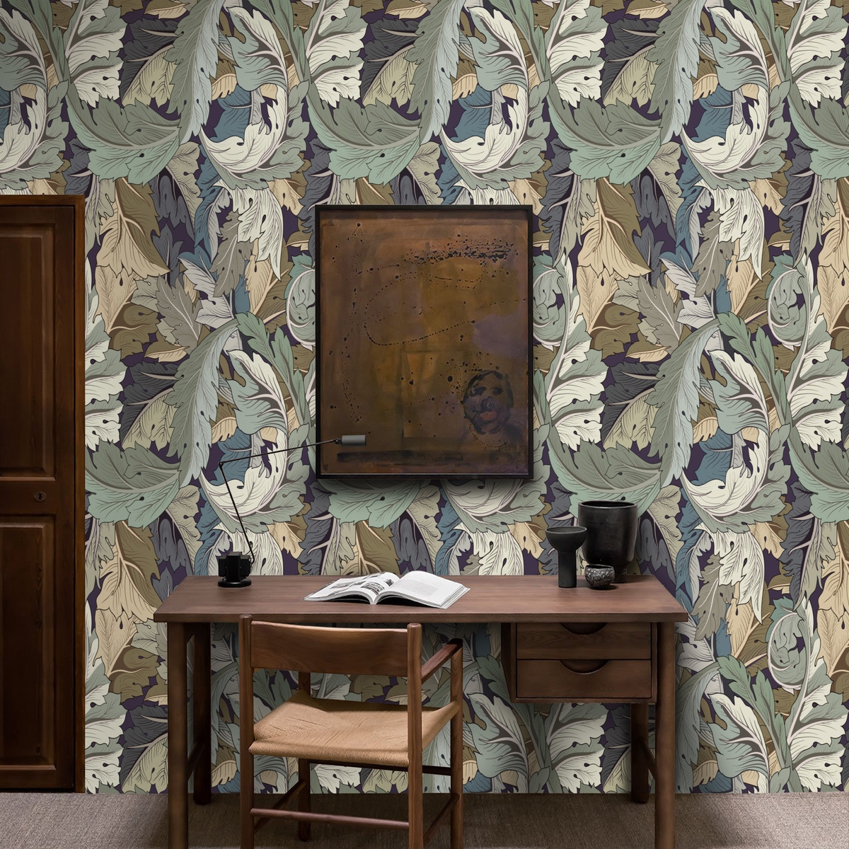 Victorian Arts and Craft Artistic Floral Design Wallpaper Promotion
