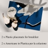 Set of 2 Washable Placemats 42x30cm Blue Herons On Sale