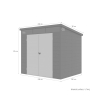 Bolsena Garden Tool Shed in Polypropylene 238x191x215cm Choice Of