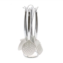 6-Piece Silicone Kitchen Utensil Set with Metal Holder Stonewhite Promotion