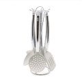 6-Piece Silicone Kitchen Utensil Set with Metal Holder Stonewhite Promotion