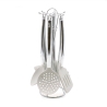 6-Piece Silicone Kitchen Utensil Set with Metal Holder Stonewhite Promotion