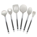 6-Piece Silicone Kitchen Utensil Set with Metal Holder Stonewhite Offers