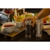 Bisetti Manual Salt and Pepper Grinder Set, Modern Transparent Design, 14.5cm On Sale