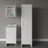 White PVC Laundry Bathroom Column with Door D8FC9006K Negrari Bulk Discounts