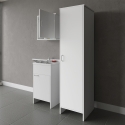 Laundry Room Furniture Set with Wall Cabinet and Tall Unit Negrari COMP 5 On Sale