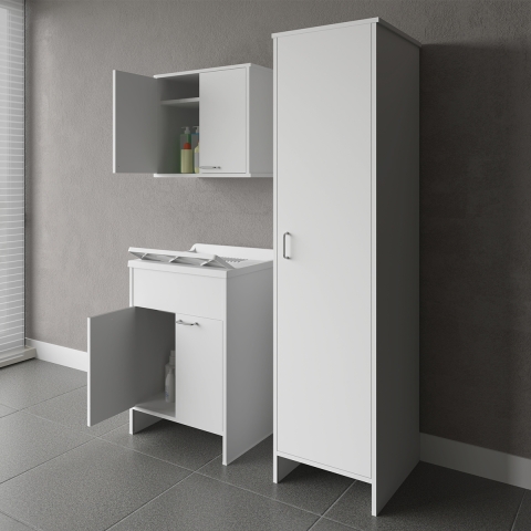 Negrari COMP 6 Laundry Room Set: Wall-Mounted Sink and Storage Column Promotion