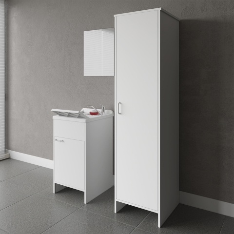 Negrari COMP 7 Laundry Column Set with Mirror Door Sink Cabinet Promotion
