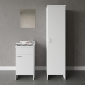 Negrari COMP 7 Laundry Column Set with Mirror Door Sink Cabinet On Sale