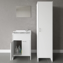 Negrari COMP 8 Laundry Cabinet Set with Mirror and Laundry Column Promotion