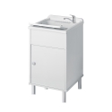 Outdoor Laundry Sink Cabinet in PVC with Basin and Door Negrari 9056K Promotion
