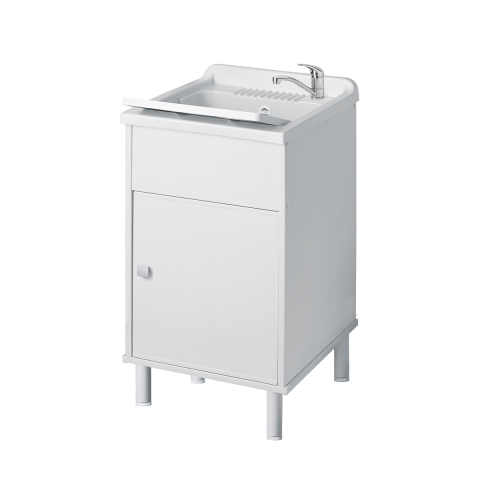 Outdoor PVC washbasin unit with tub and door Negrari 9056K Promotion