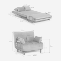 Deborah Twin folding fabric sofa bed armchair 