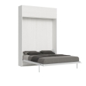 Kentaro Double Wall Bed with White Overhead Cabinet On Sale