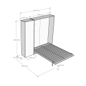 French Murphy Bed with Column 140x190 Kentaro Sale