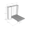 French Murphy Bed with Column 140x190 Kentaro Sale