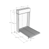 French Wall Bed 140x190 with Overhead Cabinet Kentaro Sale