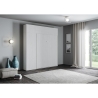 French Murphy Bed with Column and White Wall Cabinets Kentaro Offers