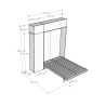 French Murphy Bed with Column and White Wall Cabinets Kentaro Sale