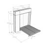 Kentaro Queen Size Murphy Bed 160x190cm with Column and Cabinets Model