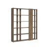 Kato D 6-Shelf Double-Sided Design Bookcase for Office or Living Room, 78x36x204 Discounts