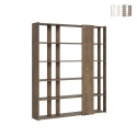 Kato D 6-Shelf Double-Sided Design Bookcase for Office or Living Room, 78x36x204 Promotion